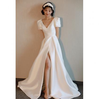 Robe De Soirée De Mariage, Simple Wedding Dress,..