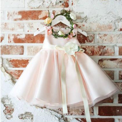 Pink Flower Girl Dress, Baby Girl Dresses, Flower..