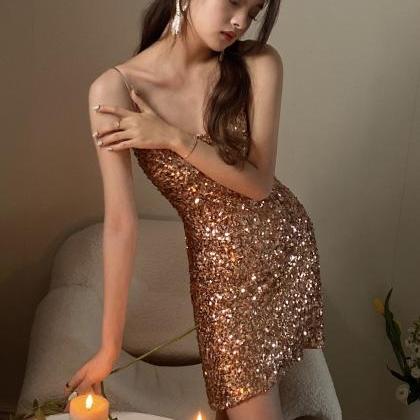 Rose Gold Formal Dresses, Sexy Formal Dress,..