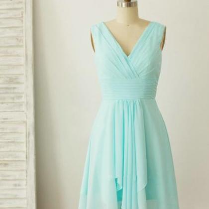 light blue bridesmaid dresses, shor..