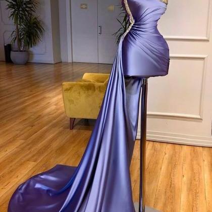 Purple Formal Dresses, Beaded Evening Dresses, One..