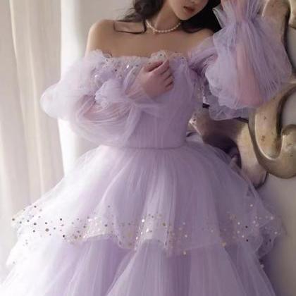 sparkly prom dresses, purple prom d..