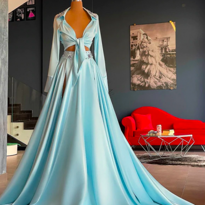 Blue Prom Dresses, Elegant Prom Dresses, Robes De..