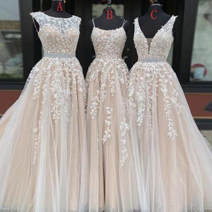 Classic Prom Dress, Vintage Prom Dresses, Lace..