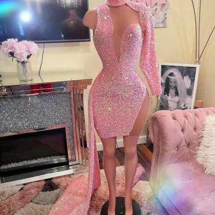 Pink Evening Dresses, Sparkly Evening Dress,..