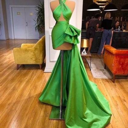 Vestidos De Gala, Green Evening Dress, Formal..