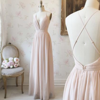 pink bridesmaid dresses, long bride..