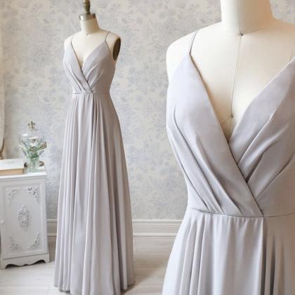 Silver Bridesmaid Dresses, A Line Bridesmaid..