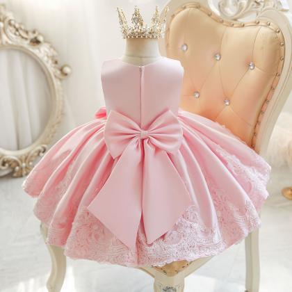 Pink Flower Girl Dresses, Kids Prom Dresses, Baby..