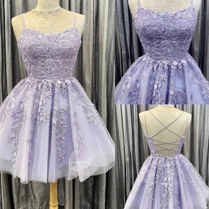 Purple Prom Dresses, Homecoming Dresses Short,..