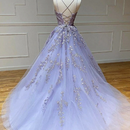 Lavender Prom Dresses, Vestidos De Gala, Lace..