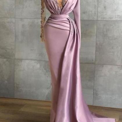 Modest Evening Dress, Lace Applique Evening..