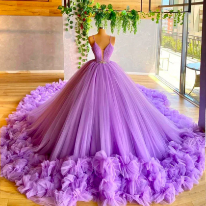 Robes De Cocktail, Purple Prom Dresses, Ball Gown..