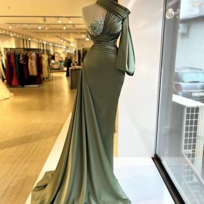 Dark Green Prom Dresses, Robes De Soiree Femme,..
