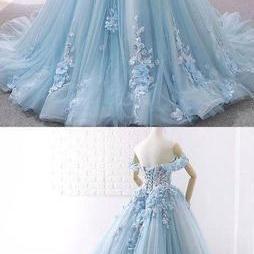 Blue Prom Dresses, Sweet 16 Dresses, Robes De..