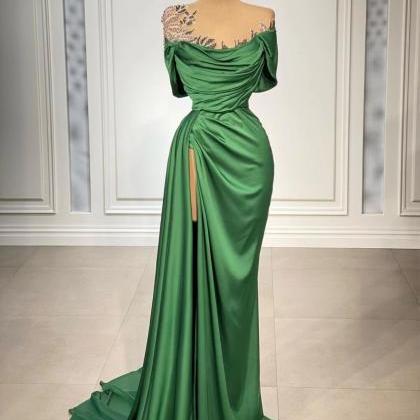 Green Evening Dresses, Abendkleider, Formal..