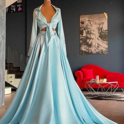 Blue Prom Dresses, Elegant Dresses For Wedding..
