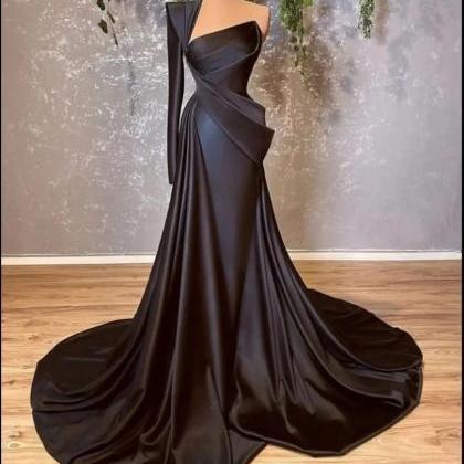 Vintage Prom Dress, Black Prom Dresses, Mermaid..