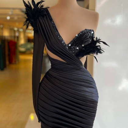 One Shoulder Evening Dress, Cocktail Dresses,..