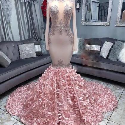 Pink Evening Dresses, Floral Evening Dresses, High..