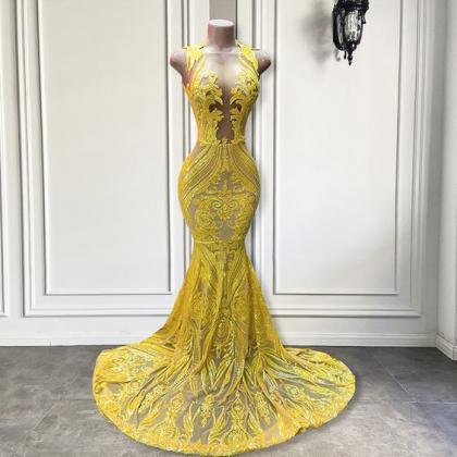 Formal Dresses, Yellow Prom Dresses, Vestidos De..