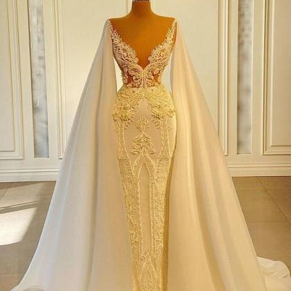 Dubai Fashion Bridal Dresses, Off White Wedding..