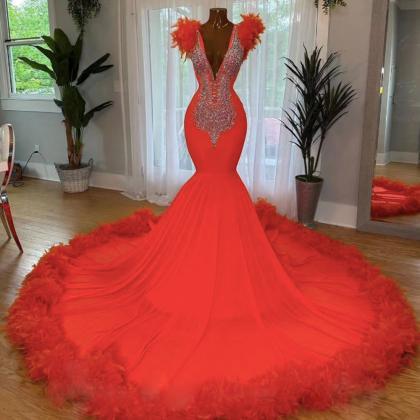 Fashion Women Prom Dresses, Feather Prom Dresses,..