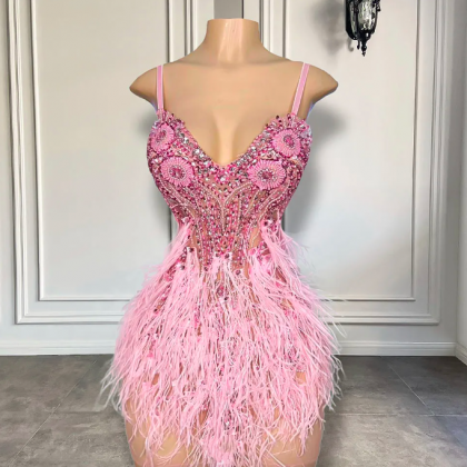 Mini Prom Dresses, Pink Fashion Party Dresses,..