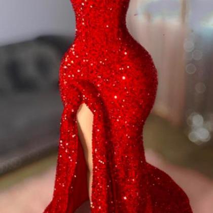 Red Prom Dresses, Sequin Prom Dresses, Mermaid..