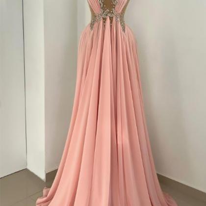 A Line Prom Dresses 2024, Blush Pink Prom Dresses,..