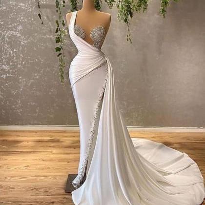 Luxury Wedding Dresses, One Shoulder Wedding..