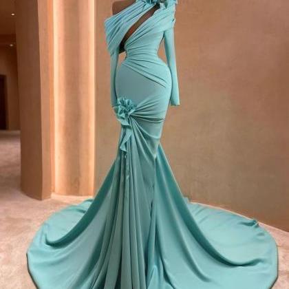 Turquoise Blue Prom Dresses, Elegant Prom Dresses,..