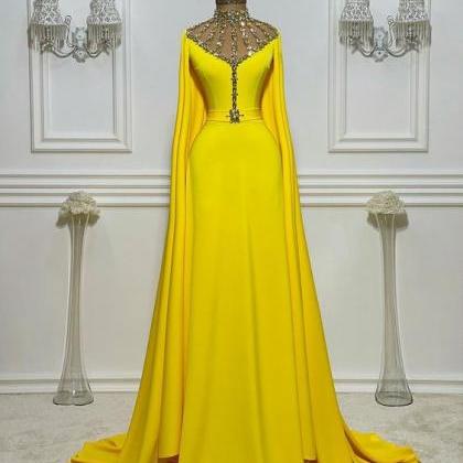 Robes De Bal, Yellow Prom Dresses, Rhinestones..