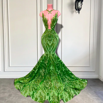 Lime Green Prom Dresses, Fashion Party Dress,..