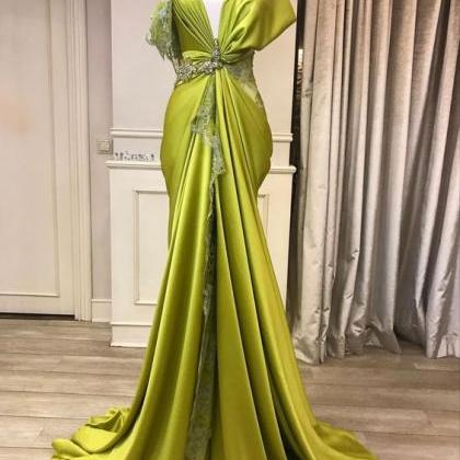 Lime Green Prom Dresses, Formal Dresses, Elegant..
