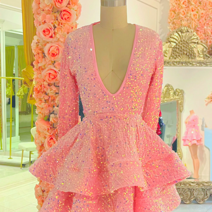 Pink Sparkly Prom Dresses, Vestidos De Gala,..