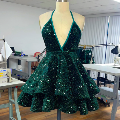 Sparkly Green Prom Dresses, Vestidos De..