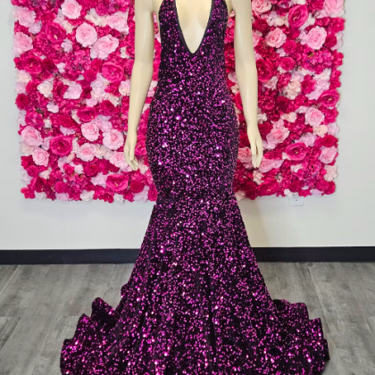 Purple Prom Dresses, Sparkly Prom Dresses,..