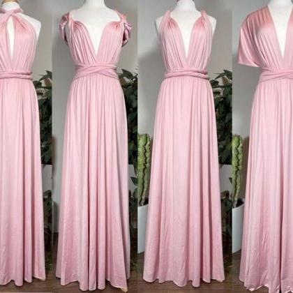 Convertible Bridesmaid Dresses, Pink Bridesmaid..