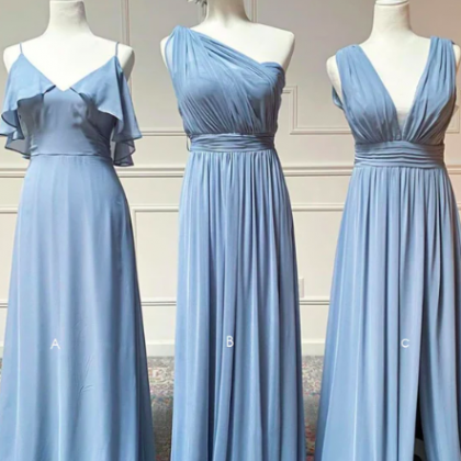 Blue Bridesmaid Dresses, Mismatched Bridesmaid..
