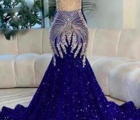 Luxury Prom Dresses, Rhinestone Embellished Gown Dresses For Women ...