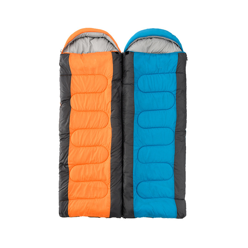  Splicing Double Sleeping Bags for Adult Outdoor Camping Hilking Spring Summer Holiday Waterproof Envelope Style SB1001