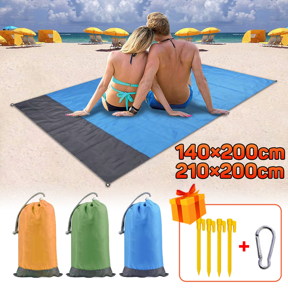 55”*79“ Beach Blanket Sand With Bag Lightweight Large Size Camping Ground Picni Mat Bem1001