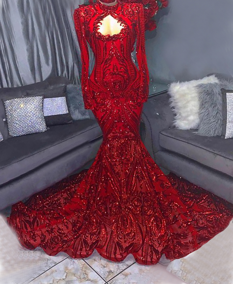 Long Sleeve Prom Dress, Mermaid Prom Dresses, Red Prom Dresses, Modest Prom Dresses, Sparkly Prom Dresses, Custom Make Prom Dresses, Elegant