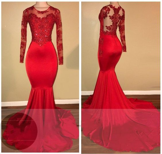 Red Prom Dresses, Mermaid Prom Dresses, Prom Dresses For Black Girl, Lace Applique Prom Dress, African Evening Dress, Formal Dresses, Custom