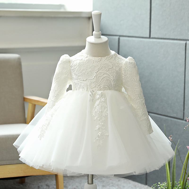 First Communion Dresses, Baby Girl Birthday Party Dresses, Flower Girl Dresses For Weddings, Lace Kids Prom Dress, White Flower Girl Dresses