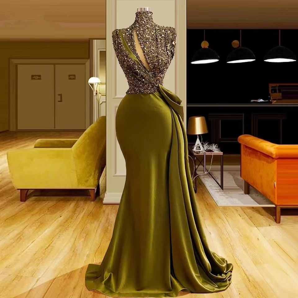 green sequin blazer dress NOELIA Satin Blazer Mini Dress With Embellished Corset In Emerald Gree main image 1