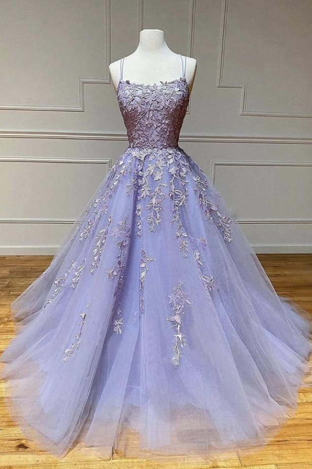 Lavender Prom Dresses, Vestidos De Gala, Lace Applique Prom Dresses, Purple Prom Dresses, Robes De Soiree, Prom Dresses, A Line Prom Dresses,