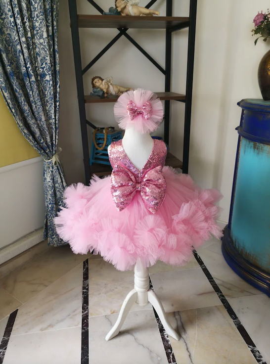 Pageant Little Girl Dresses, Puffy Baby Girl Dresses, Baby Girl Birthday Party Dresses, Flower Girl Dresses For Weddings, Pink Flower Girl