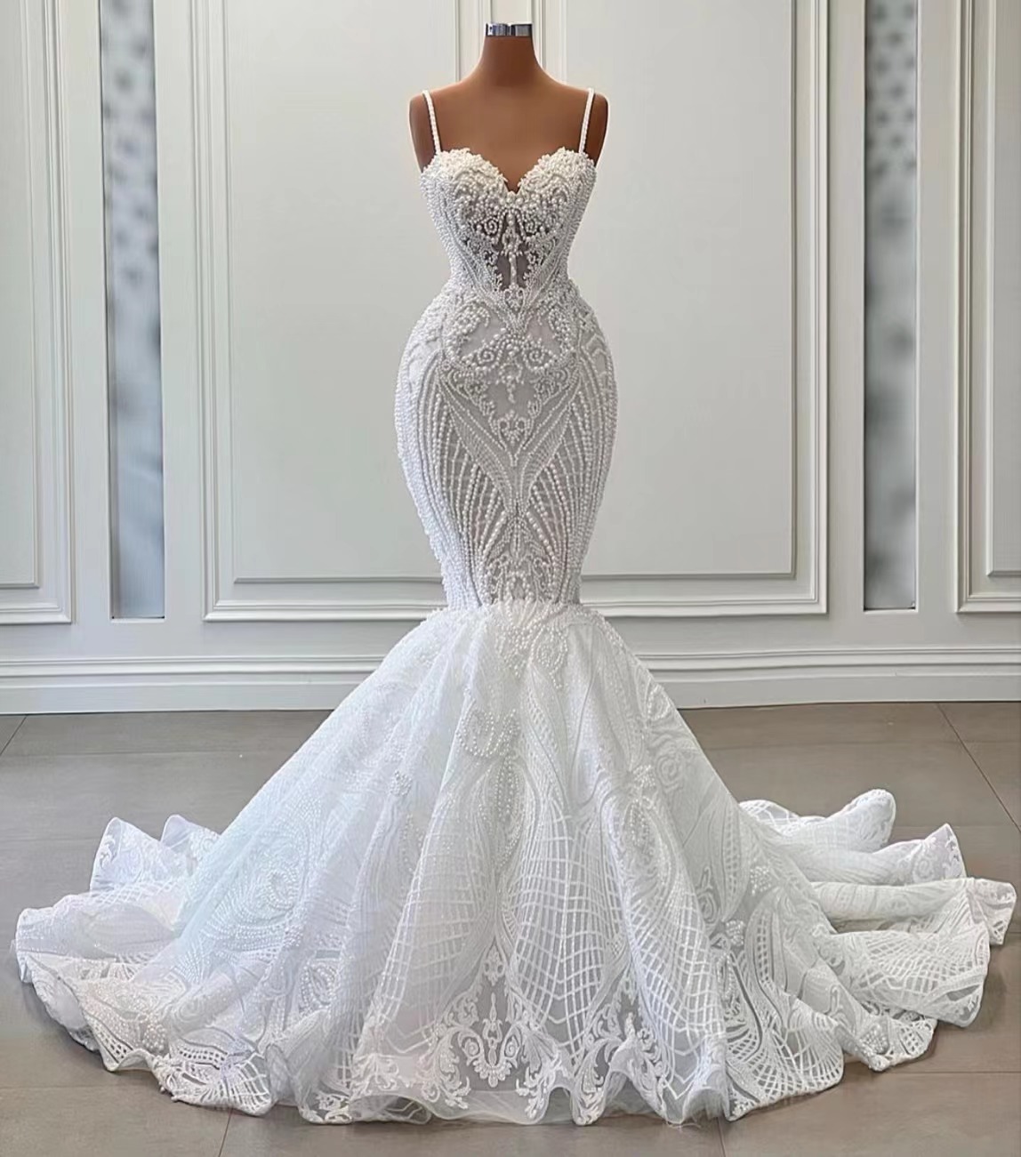 Robe De Mariage, Mermaid Wedding Dresses, White Bridal Dresses, Lace ...